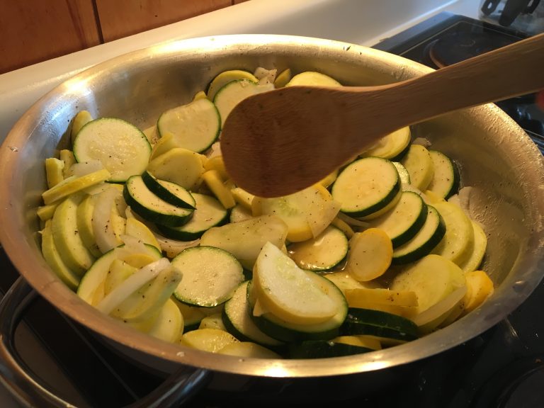 Sauted Sqash, zucchini, onions for squash casserole